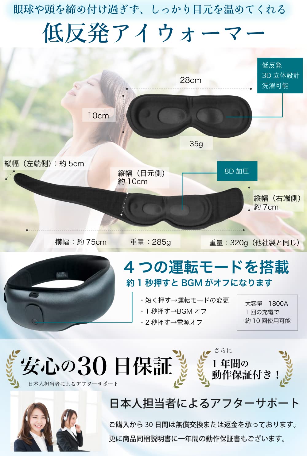 Amazon.co.jp: 【国内メーカー】低反発アイウォーマー 目元エステ